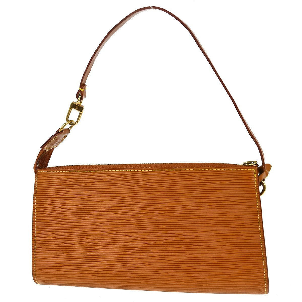 Louis Vuitton Pochette Accessoires Epi Leather, BROWN, LEATHER, Clutche & pouche