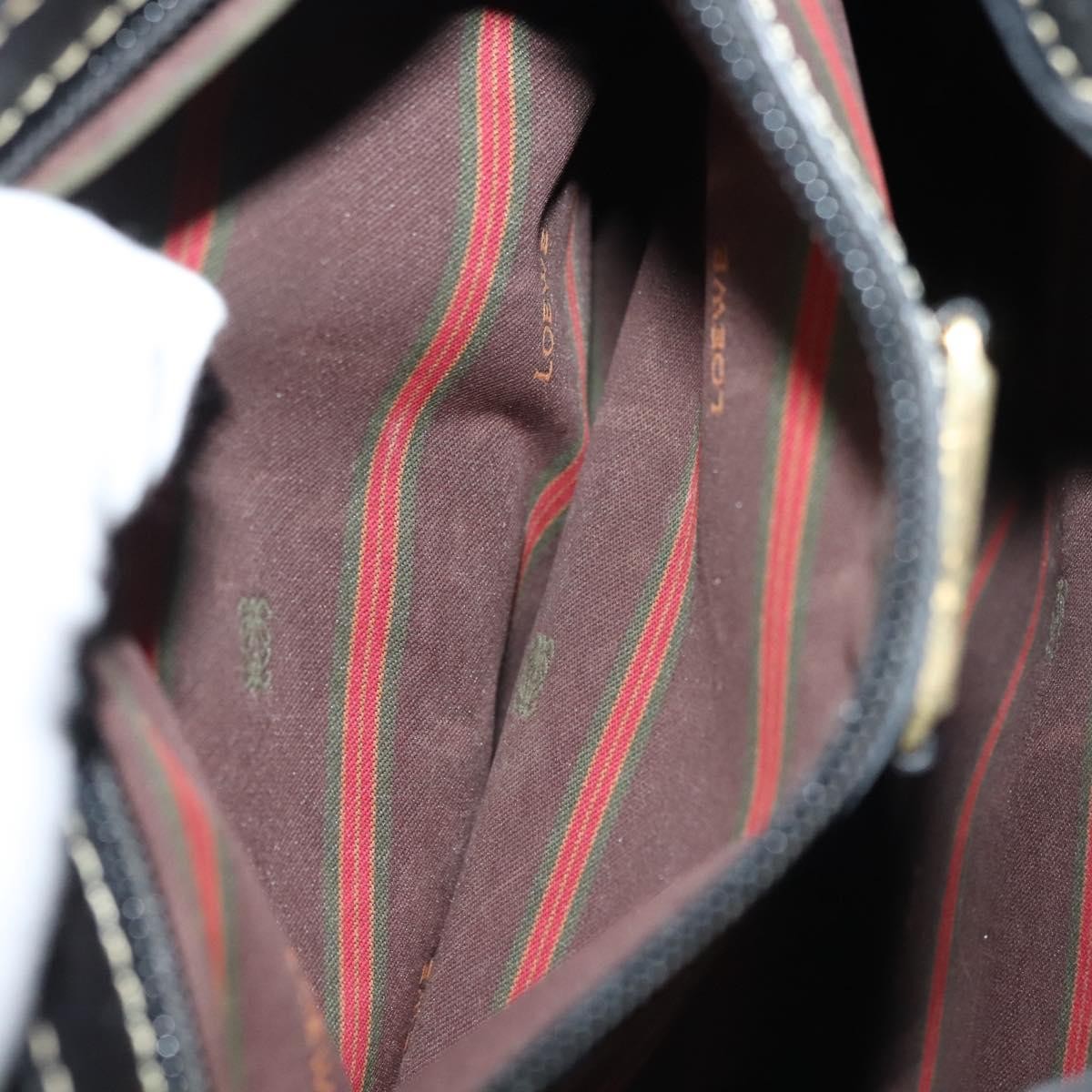 Loewe Vintage Velazquez Top Handle Bag Leather, BLACK, LEATHER, Handbag