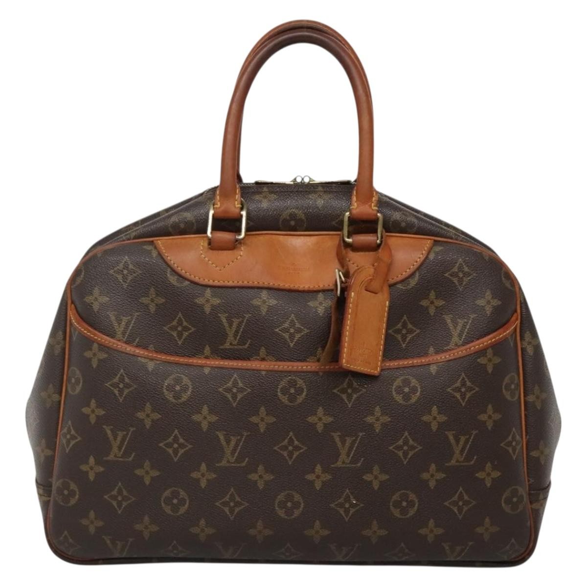 Louis Vuitton Deauville Handbag Monogram Canvas, BROWN, CANVAS, Handbag