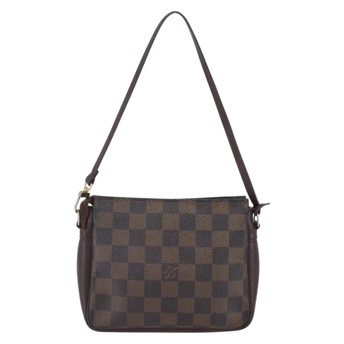 Louis Vuitton Trousse Make Up Bag Damier, BROWN, CANVAS, Clutche & pouche