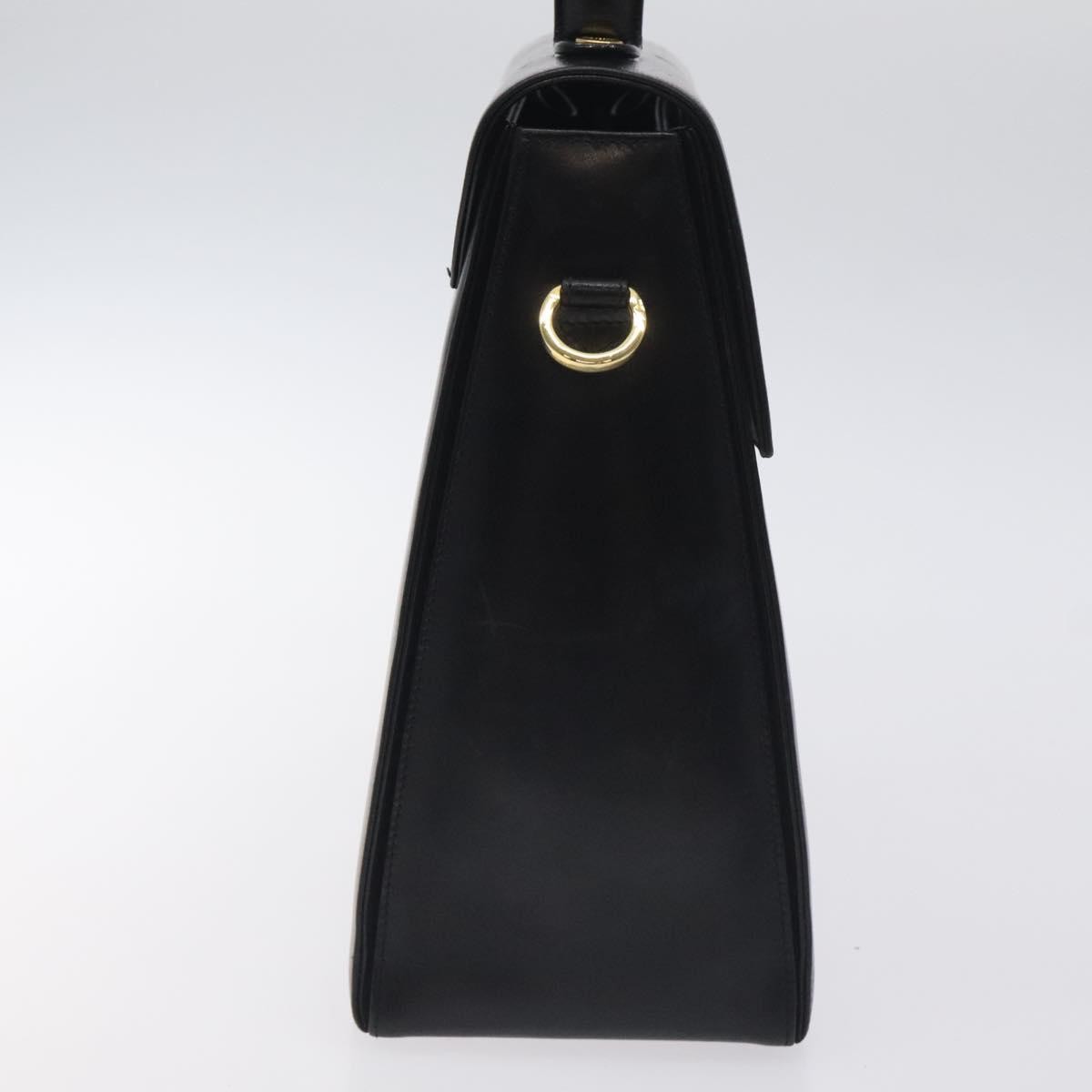 Salvatore Ferragamo Convertible Top Handle Bag Leather, BLACK, LEATHER, Handbag