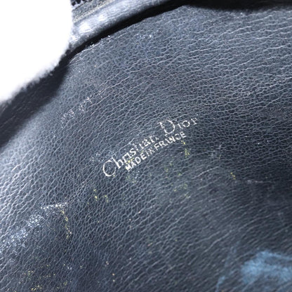 Christian Dior Vintage Shoulder Bag Leather, NAVY, LEATHER, Shoulder bag