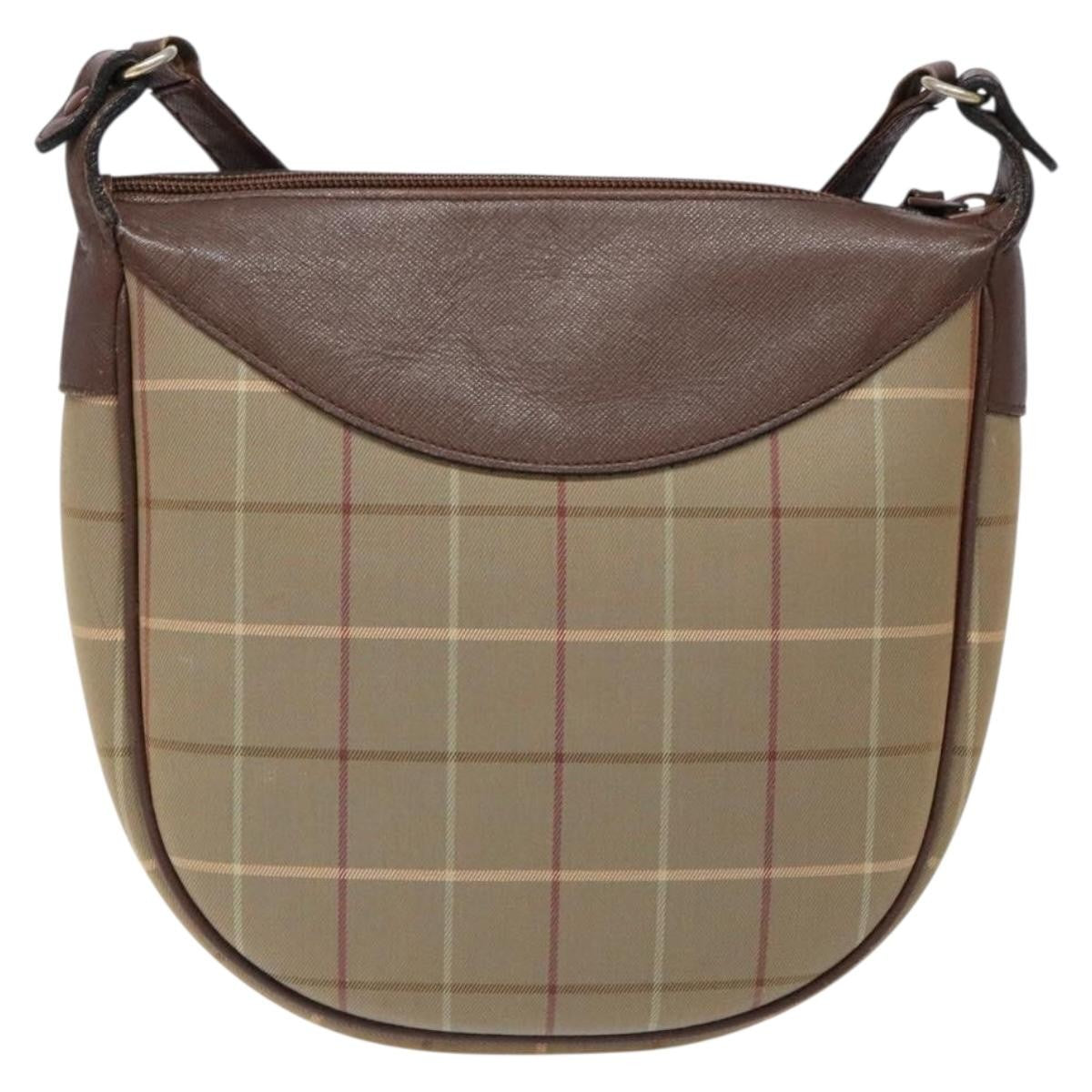 Burberry Nova check Shoulder bag Canvas, BEIGE, CANVAS, Shoulder bag