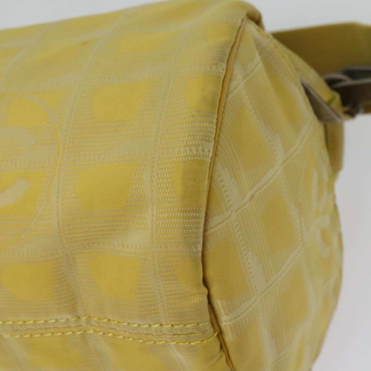 Chanel Travel Line Barrel Bag Nylon, YELLOW, NYLON, Travel bag