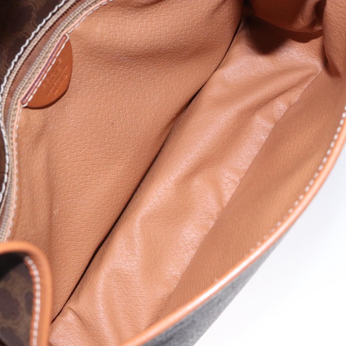 Celine Macadam Shoulder Bag PVC Leather, BROWN, CANVAS, Shoulder bag