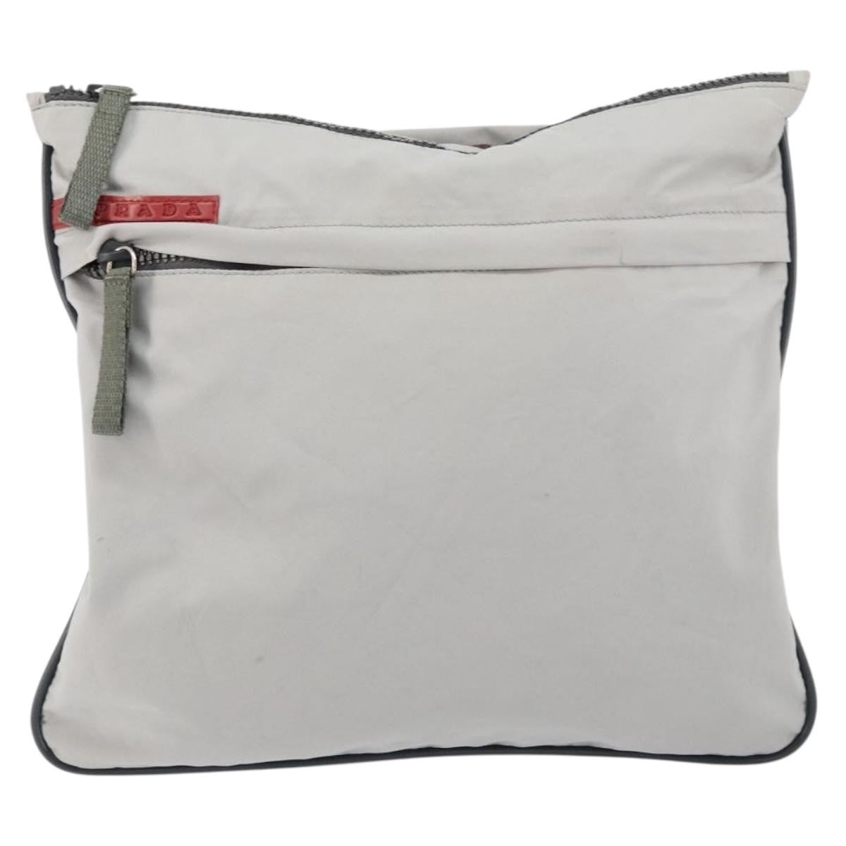 Prada Vintage Sport Shoulder bag Nylon, GRAY, NYLON, Shoulder bag