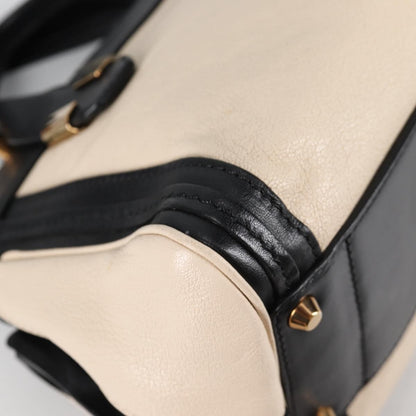 Chloe Alice Satchel Leather, WHITE, LEATHER, Handbag