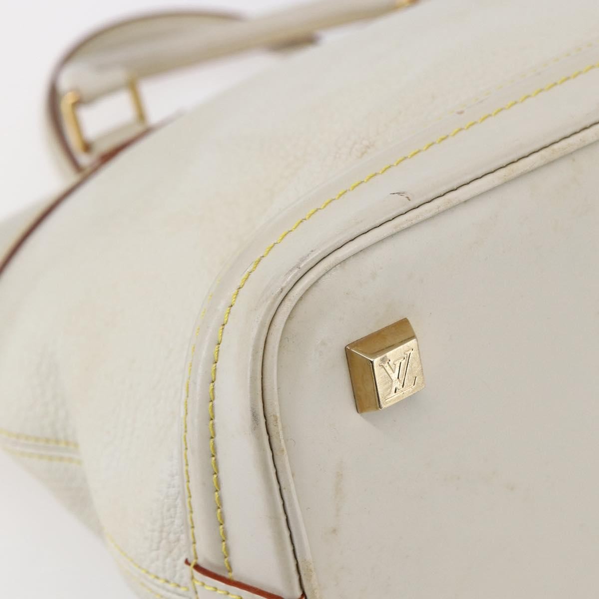 Louis Vuitton Suhali Lockit Handbag Leather, WHITE, LEATHER, Handbag