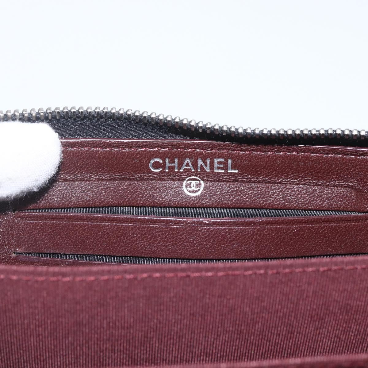 Chanel Zip Around Organizer Wallet Quilted Lambskin, BLACK, LEATHER, Wallets