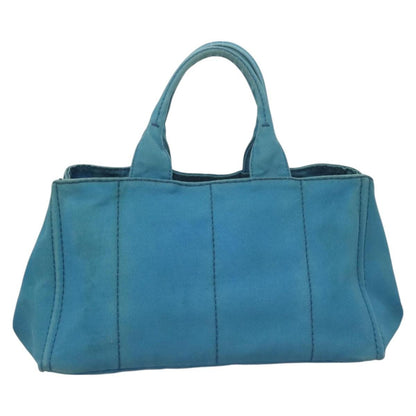 Prada Canapa Convertible Tote Canvas, BLUE, CANVAS, Tote bag