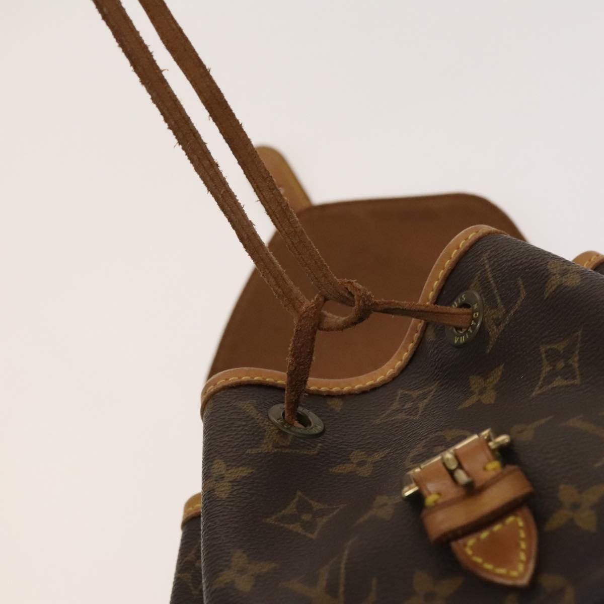 Louis Vuitton Vintage Montsouris Backpack Monogram Canvas, BROWN, CANVAS, Backpack
