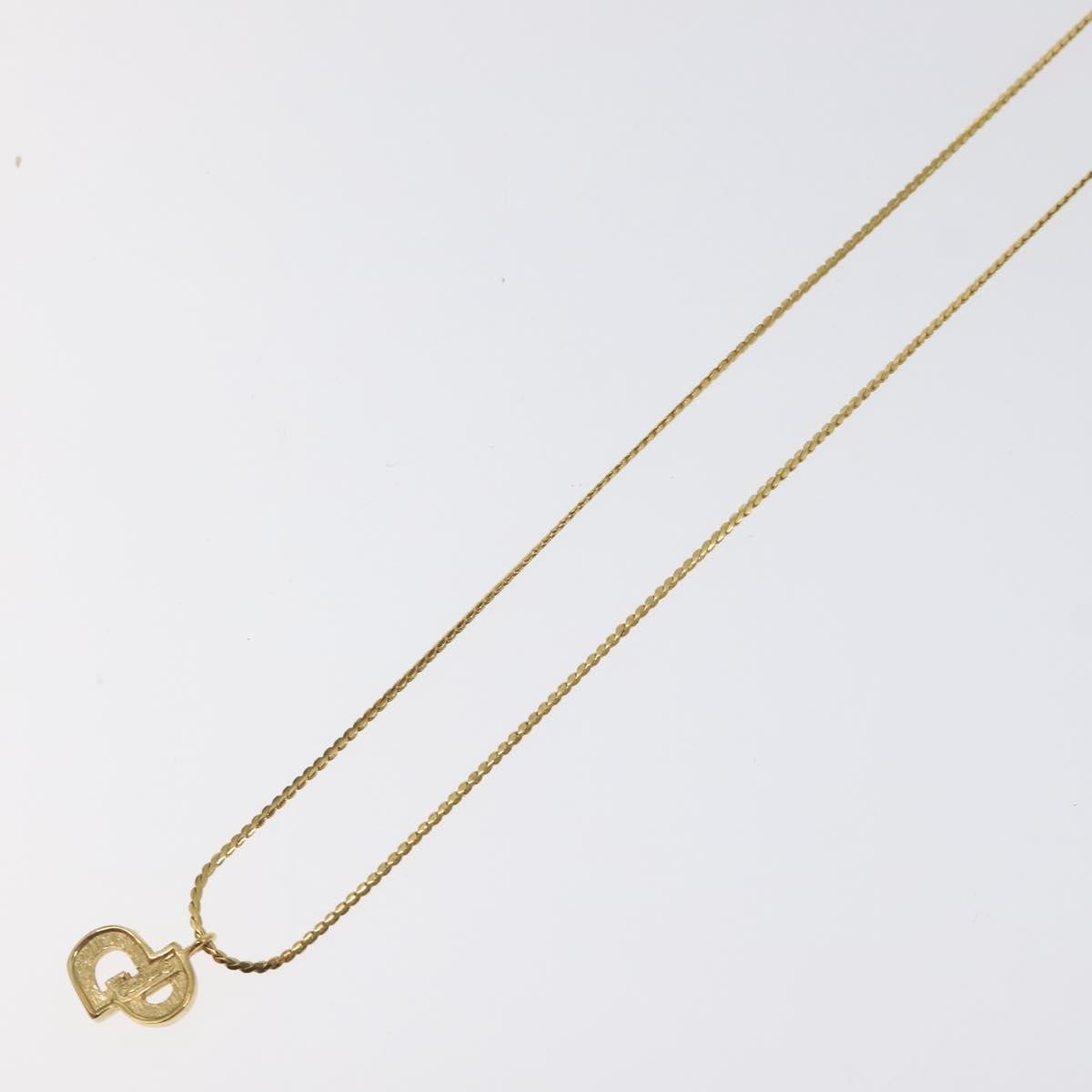 Christian Dior CD Pendant Necklace Metal, GOLD, METAL, Necklace