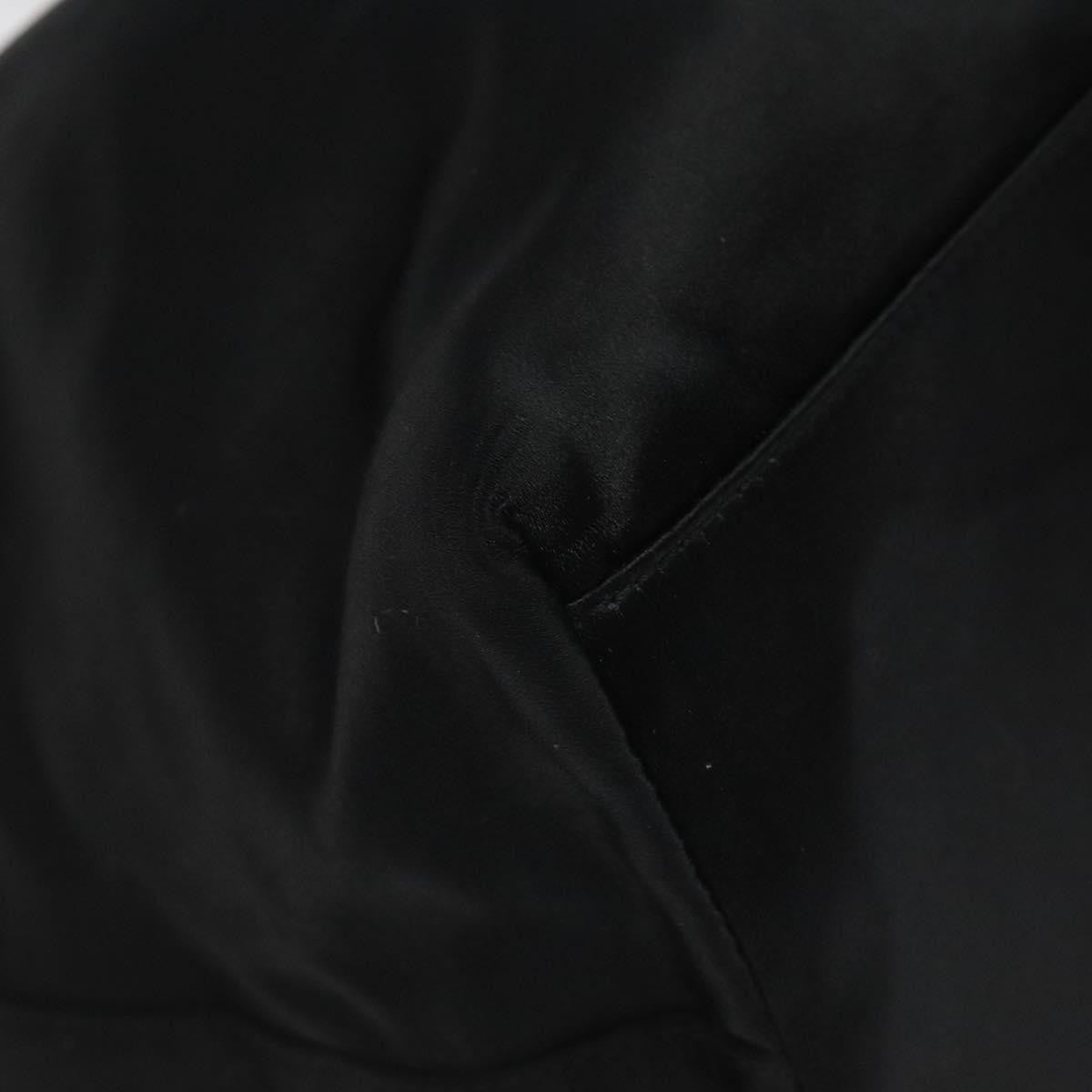 Prada Resin Handle Tote Satin, BLACK, SATIN, Tote bag