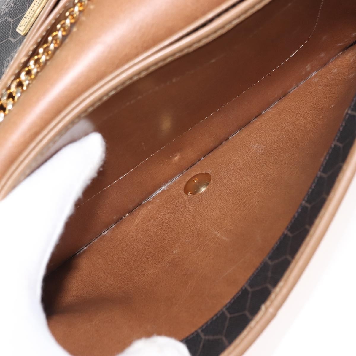 Christian Dior Vintage Honeycomb chain Canvas, BLACK, CANVAS, Shoulder bag