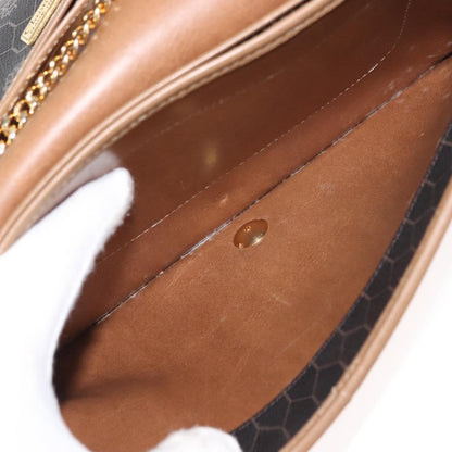 Christian Dior Vintage Honeycomb chain Canvas, BLACK, CANVAS, Shoulder bag