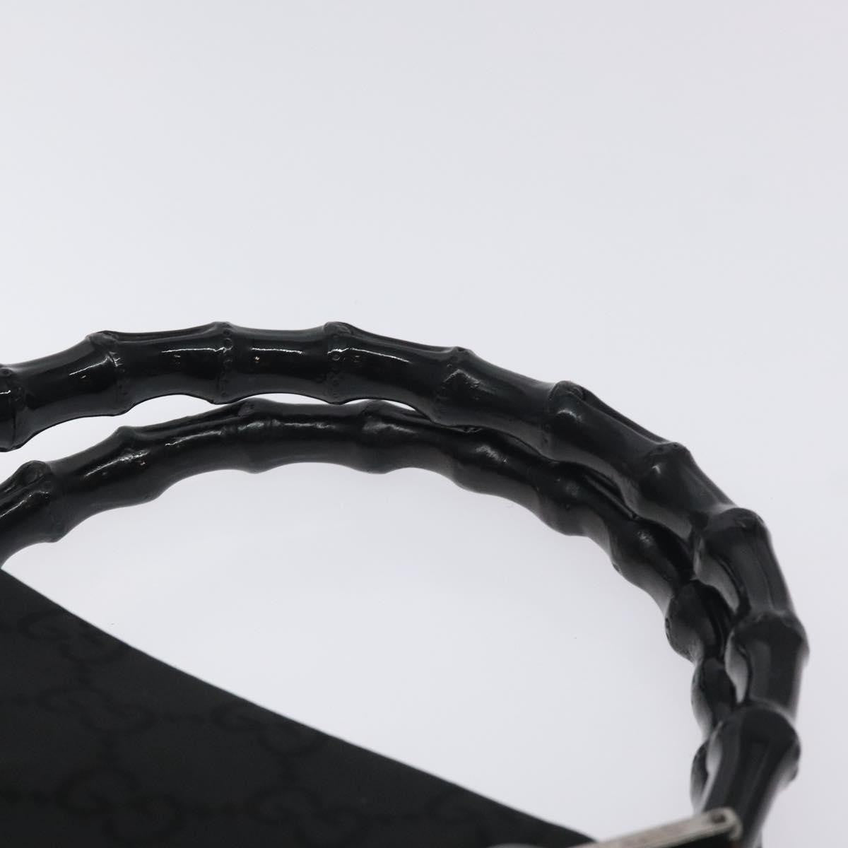 Gucci Vintage Bamboo Handle Tote GG Nylon, BLACK, NYLON, Tote bag