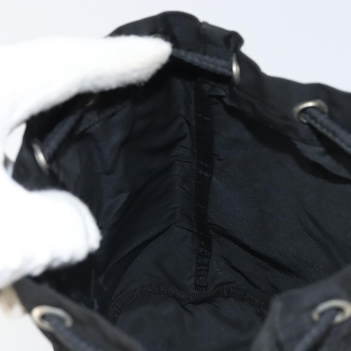Prada Drawstring Travel Pouch Tessuto, BLACK, NYLON, Clutche & pouche