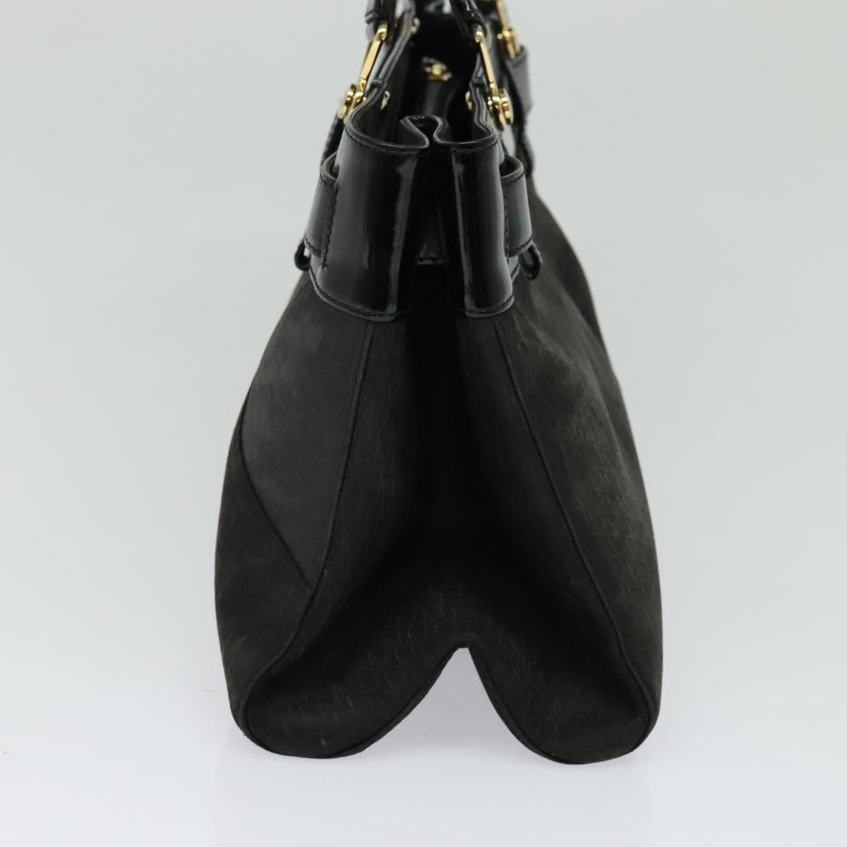 Christian Dior Vintage Trotter Horizontal Tote Canvas, BLACK, CANVAS, Tote bag