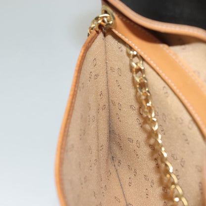 Christian Dior Vintage CD Chain Flap Shoulder Bag Canvas, BLACK, PVC, Shoulder bag