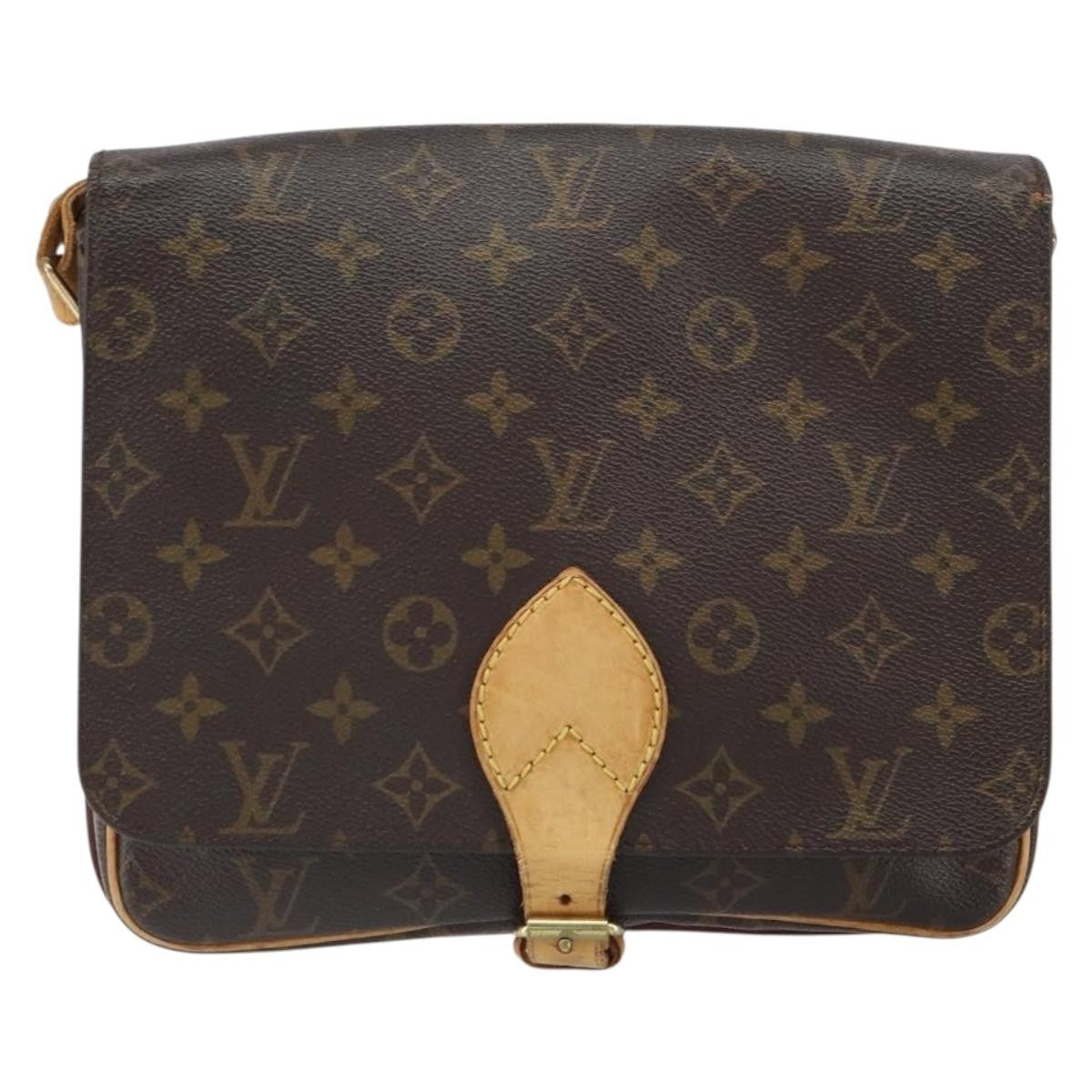Louis Vuitton Cartouchiere Handbag Monogram Canvas, BROWN, CANVAS, Shoulder bag