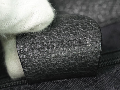 Gucci Vintage Bamboo Backpack Suede, BLACK, SUEDE, Backpack