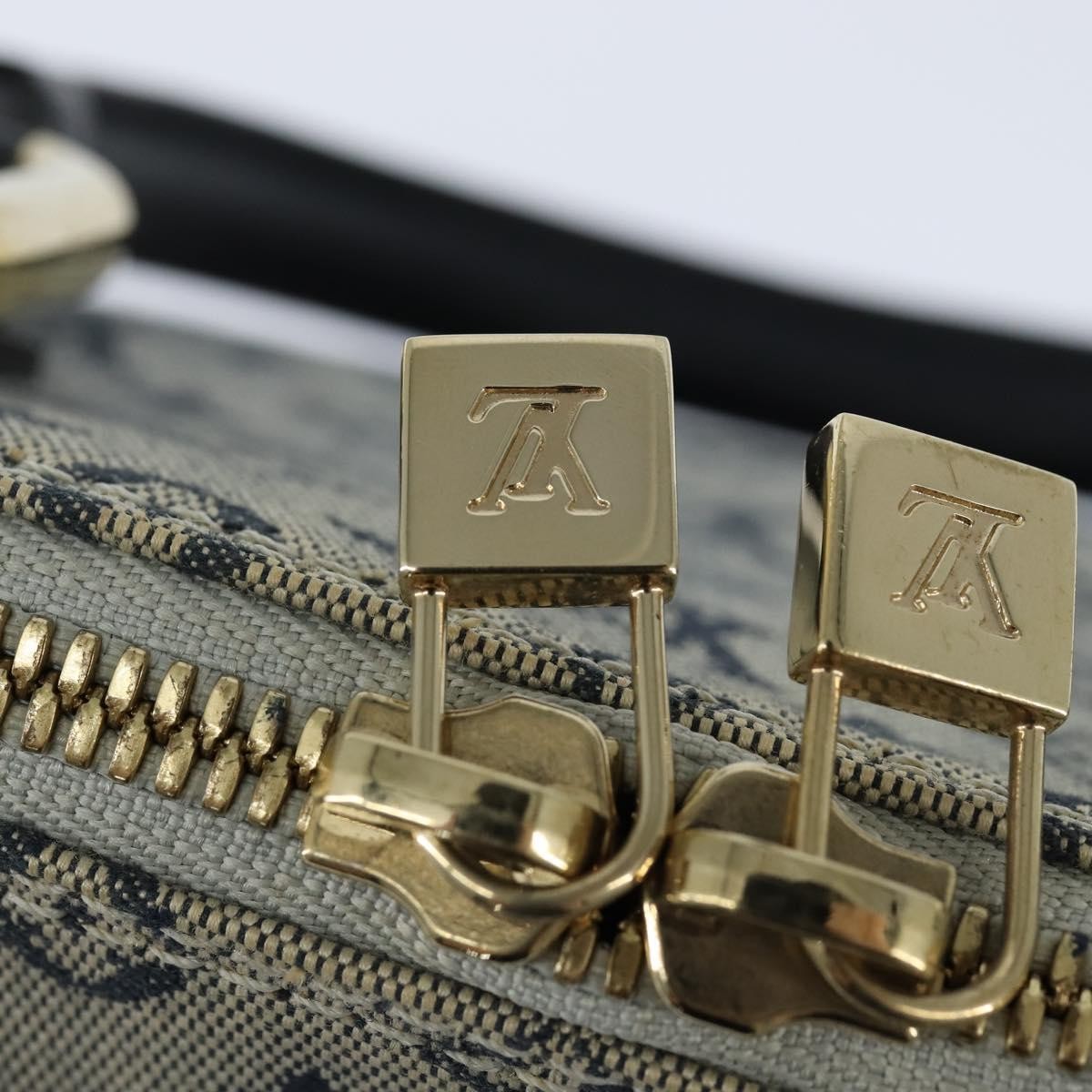 Louis Vuitton Alma Handbag Mini Lin, BLUE, CANVAS, Handbag