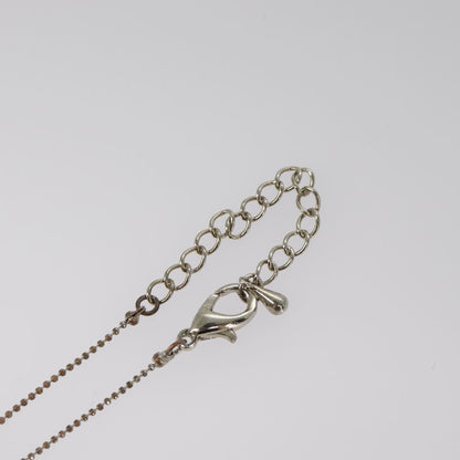 Christian Dior Bow CD Pendant Necklace Metal with Crystal, SILVER, METAL, Necklace