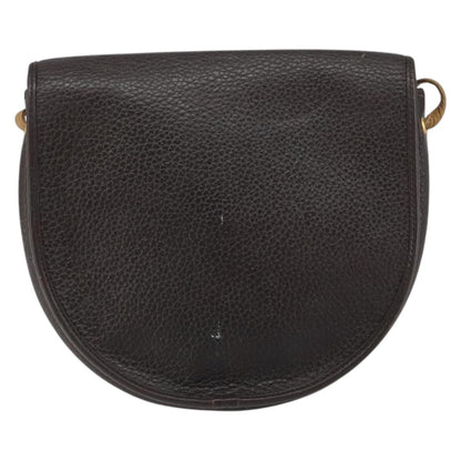 Christian Dior Vintage CD Flap Shoulder Bag Leather, BROWN, LEATHER, Shoulder bag