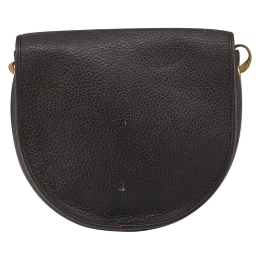 Christian Dior Vintage CD Flap Shoulder Bag Leather, BROWN, LEATHER, Shoulder bag