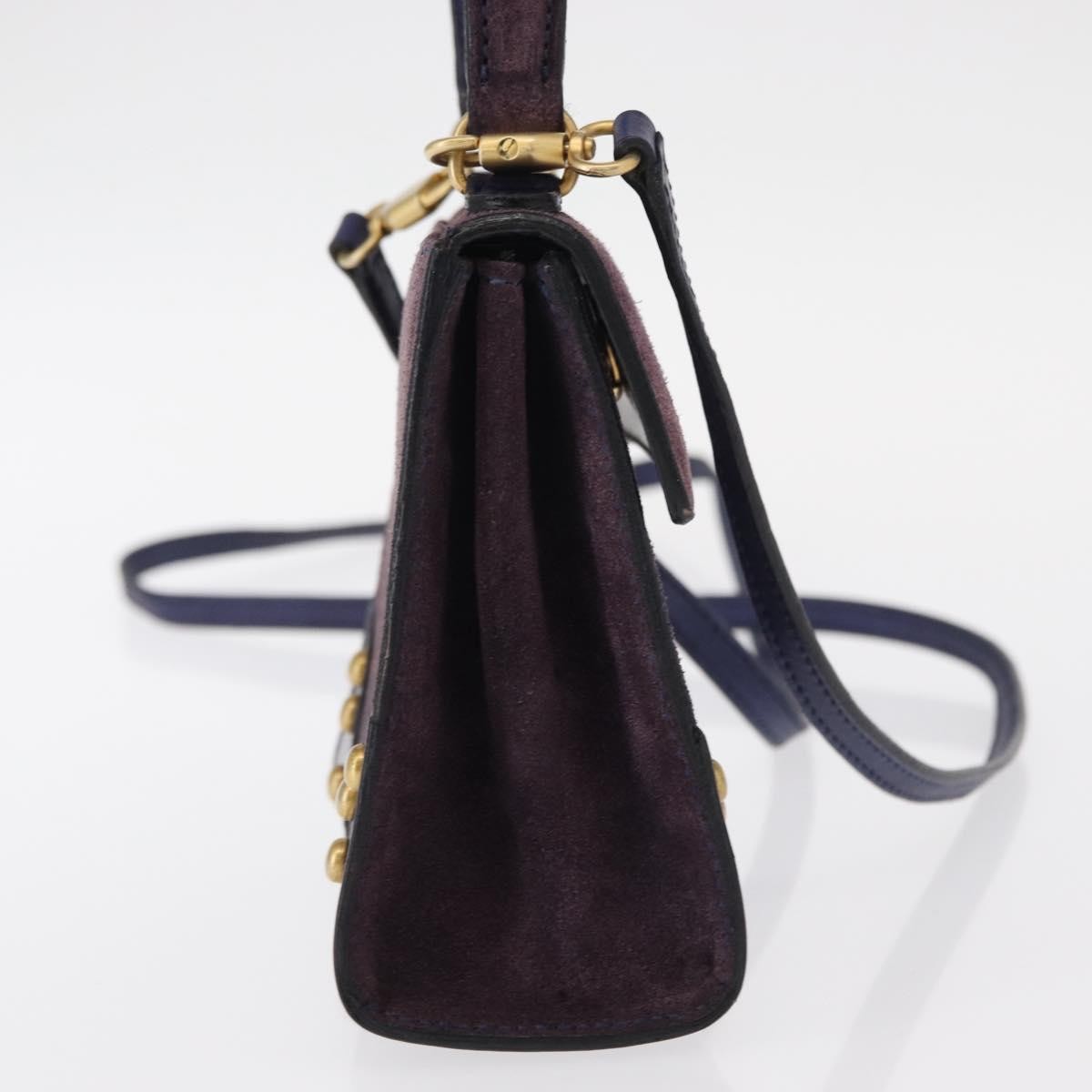 Celine Handbag Suede, PURPLE, SUEDE, Handbag