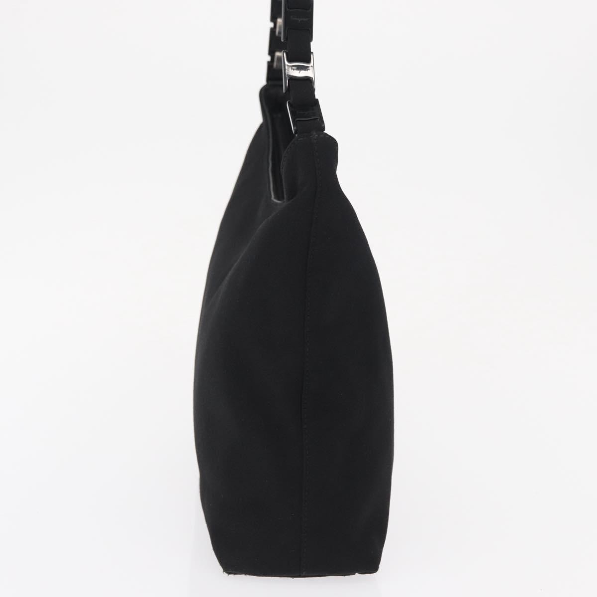 Salvatore Ferragamo Vala Shoulder Bag Nylon, BLACK, NYLON, Shoulder bag