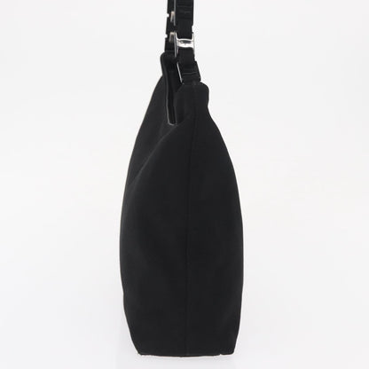 Salvatore Ferragamo Vala Shoulder Bag Nylon, BLACK, NYLON, Shoulder bag