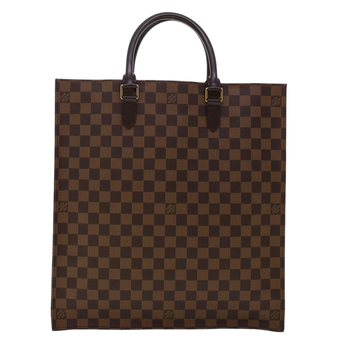 Louis Vuitton Sac Plat Bag Damier, BROWN, CANVAS, Handbag