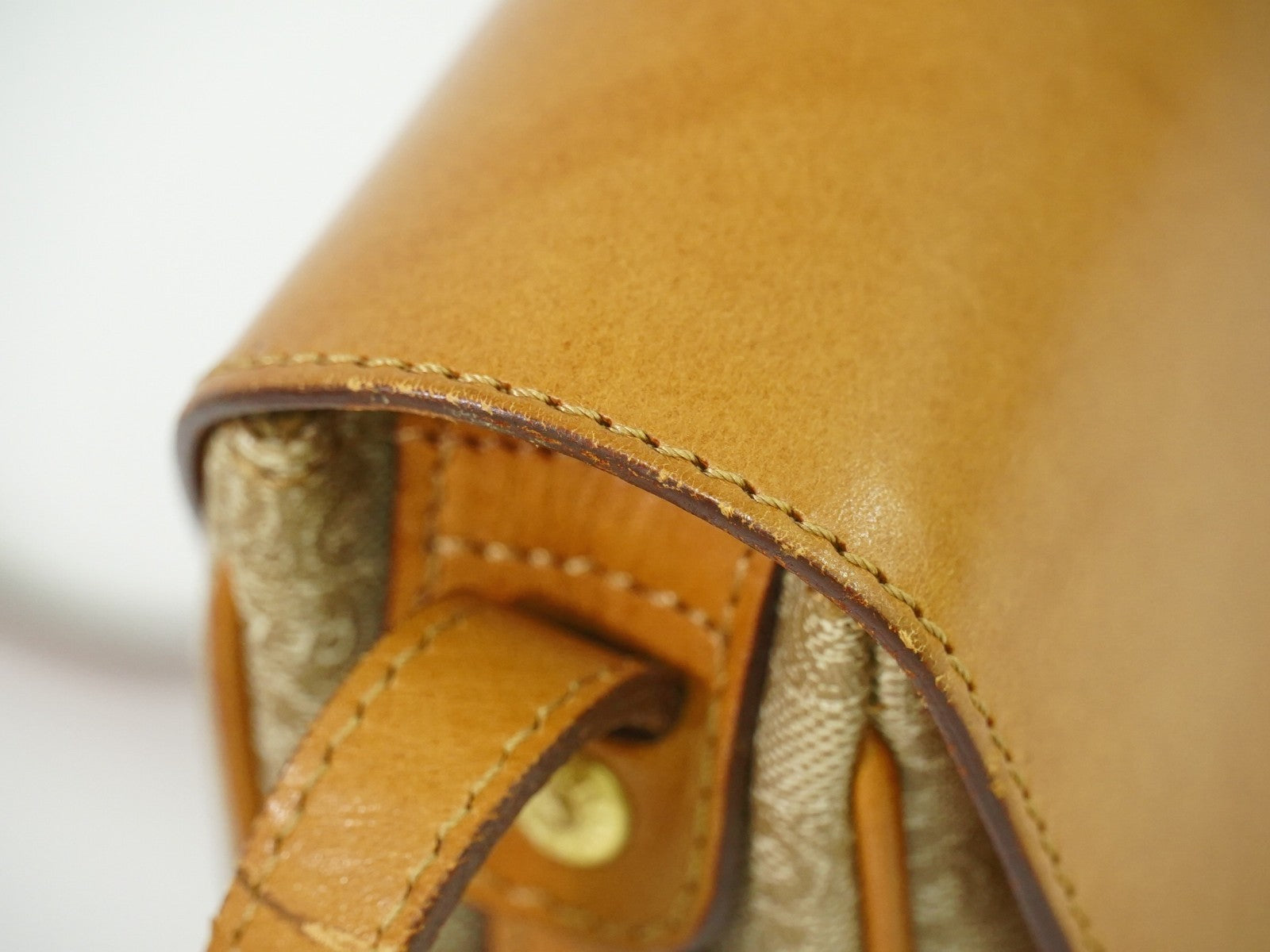 Celine Macadam Shoulder Bag PVC Leather, BEIGE, PVC, Shoulder bag