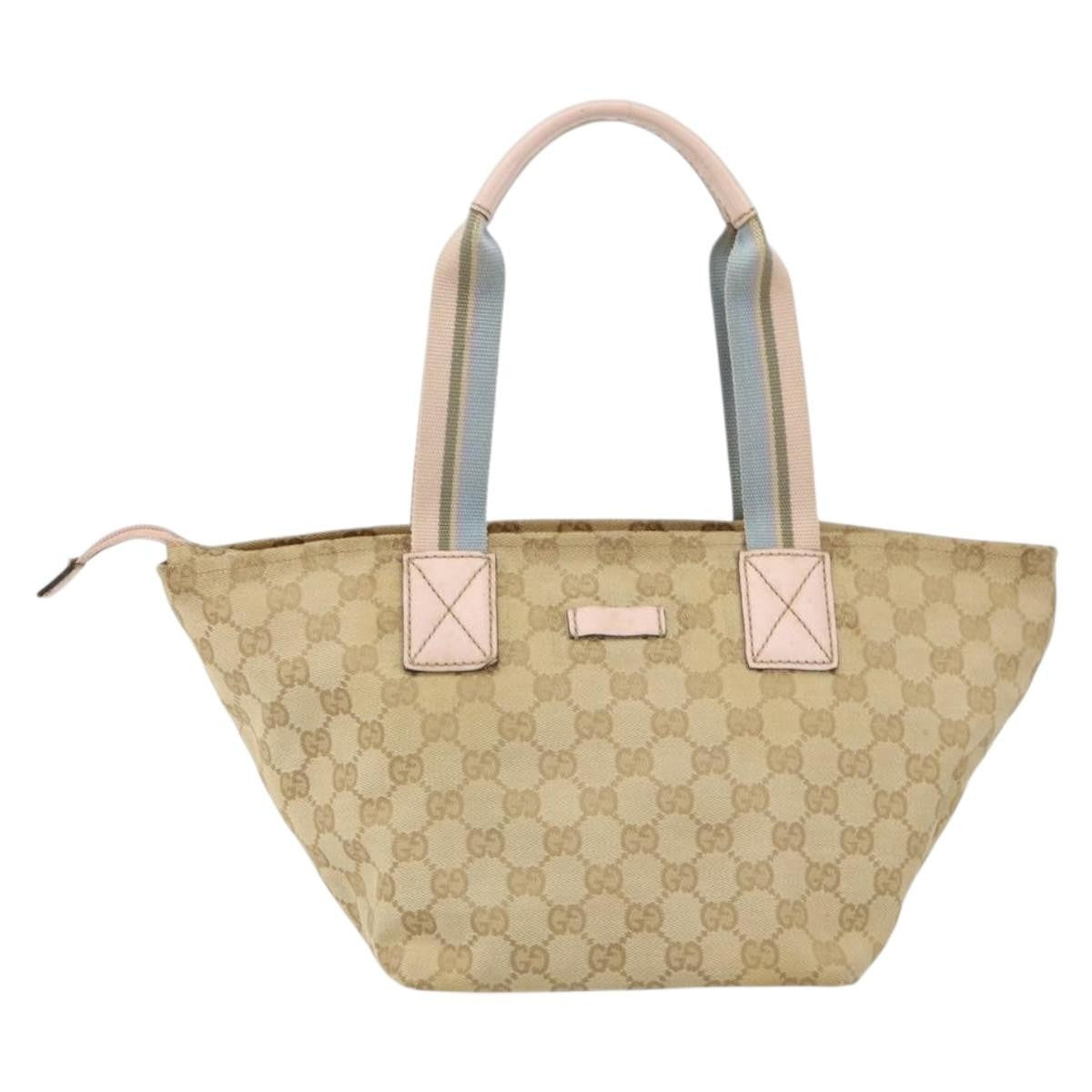 Gucci Web Zip Tote GG Canvas, BEIGE, CANVAS, Tote bag