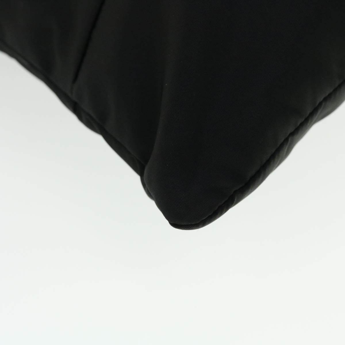 Prada Zip Messenger Bag Horizontal Quilt Tessuto, BLACK, NYLON, Shoulder bag