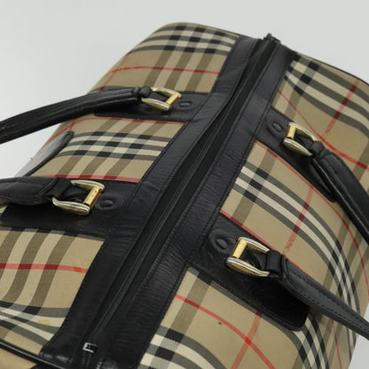 Burberry Nova check boston bag Canvas, BEIGE, CANVAS, Travel bag