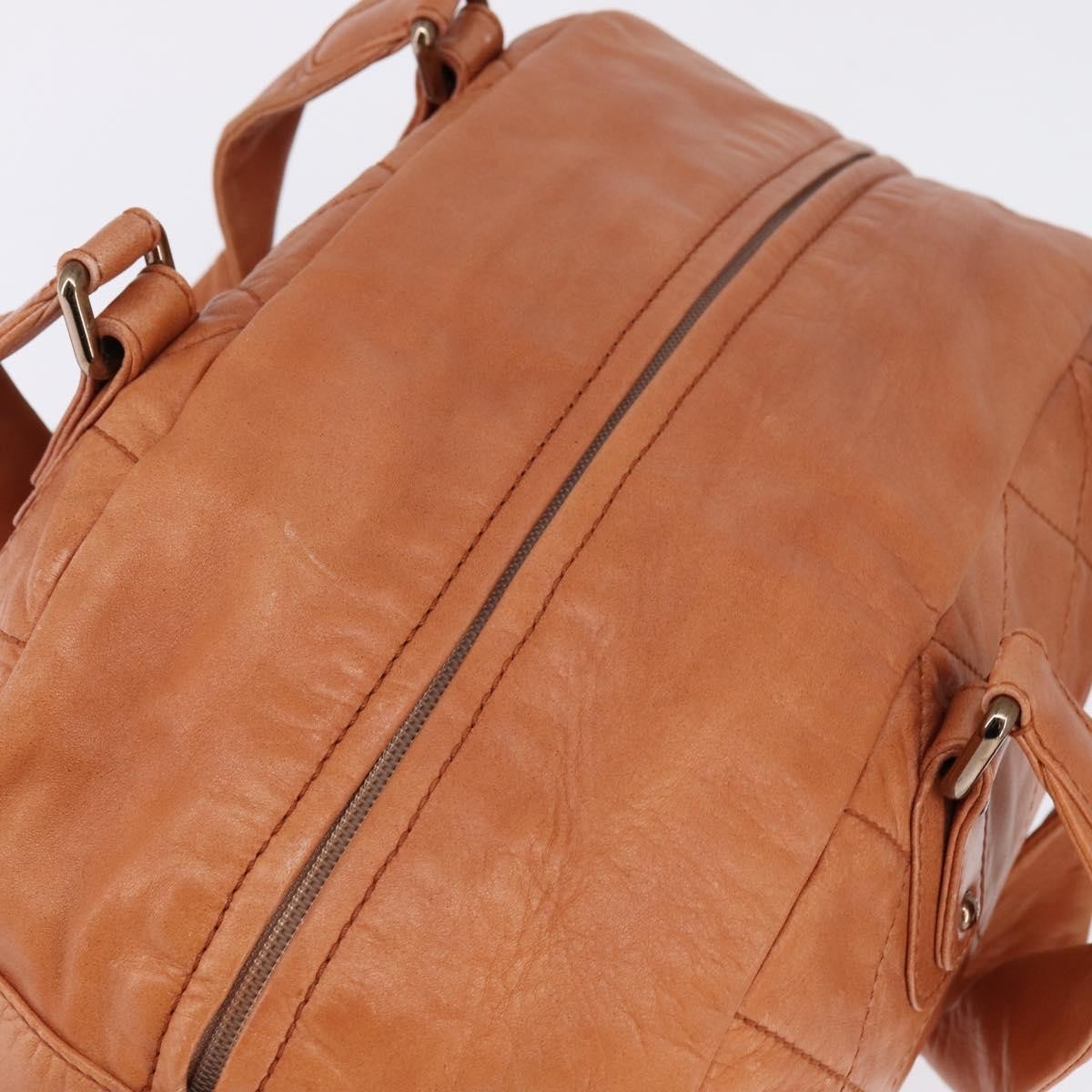 Chanel Cloudy Bundle Bowler Bag Quilted Lambskin, BROWN, LEATHER, Handbag