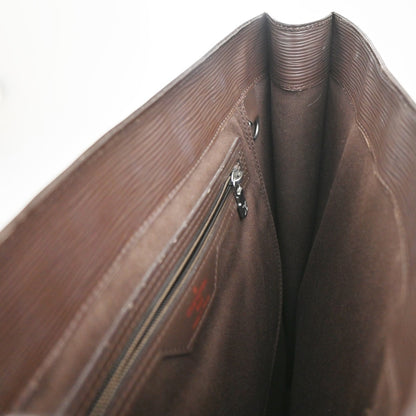 Louis Vuitton Sac Plat Bag Epi Leather, BROWN, LEATHER, Tote bag