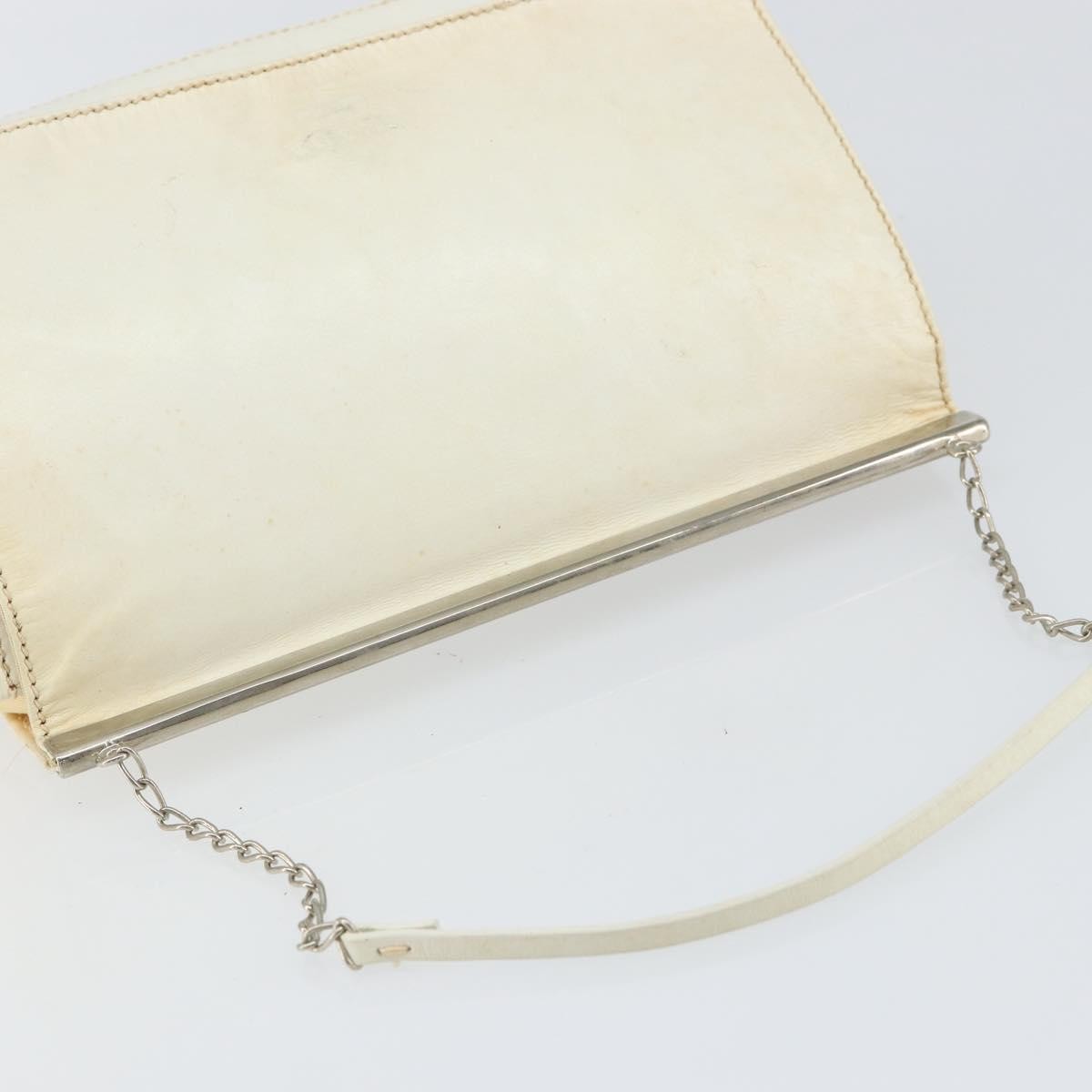 Prada Vintage Shoulder Bag Leather, WHITE, LEATHER, Shoulder bag
