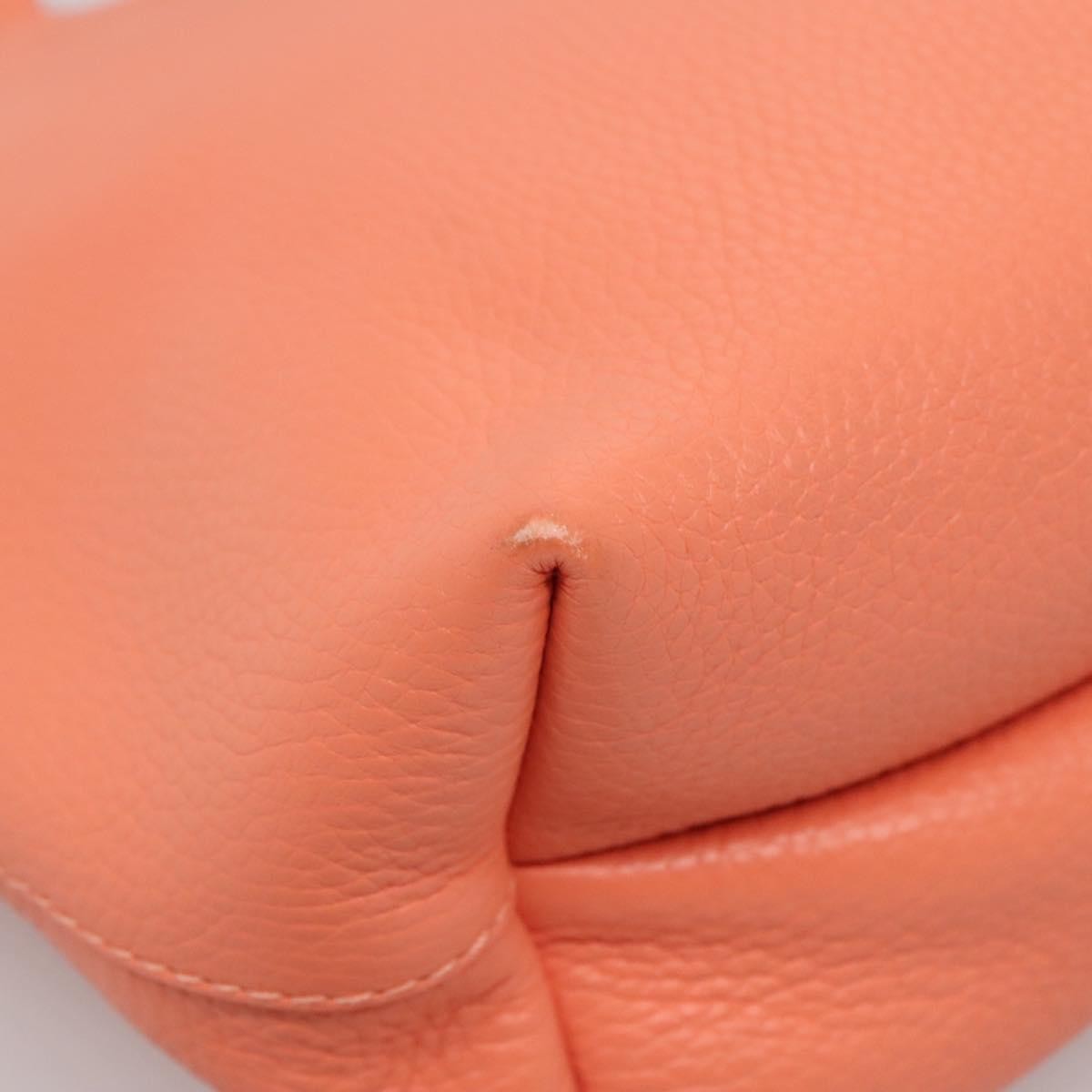 Salvatore Ferragamo Bice Tote Leather, ORANGE, LEATHER, Tote bag