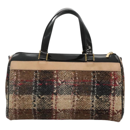 Burberry Nova Check Handbag Wool, BEIGE, WOOL, Handbag