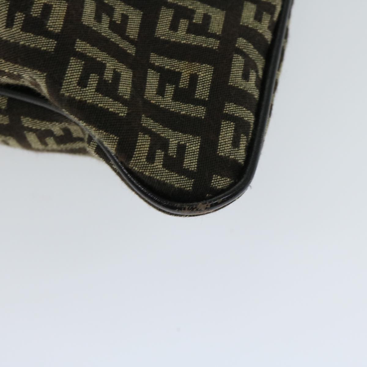 Fendi Vintage Zip Messenger Bag Zucca Canvas, BROWN, CANVAS, Shoulder bag