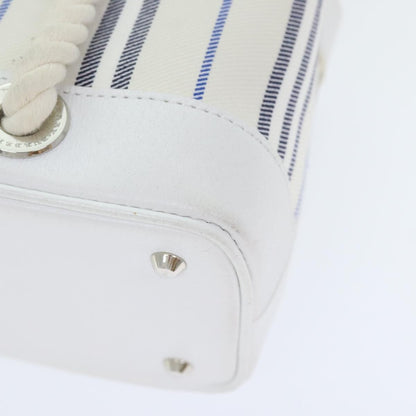 Burberry Vintage Handbag Canvas, WHITE, CANVAS, Handbag