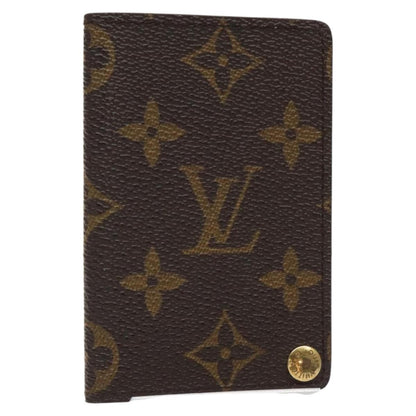 Louis Vuitton Porte Cartes Pression Card Case Monogram Canvas, BROWN, CANVAS, Card Holders
