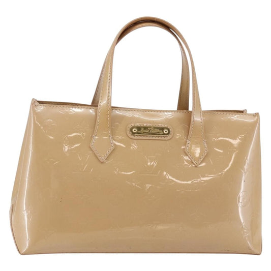Louis Vuitton Wilshire Handbag Monogram Vernis, BEIGE, PATENT_LEATHER, Handbag
