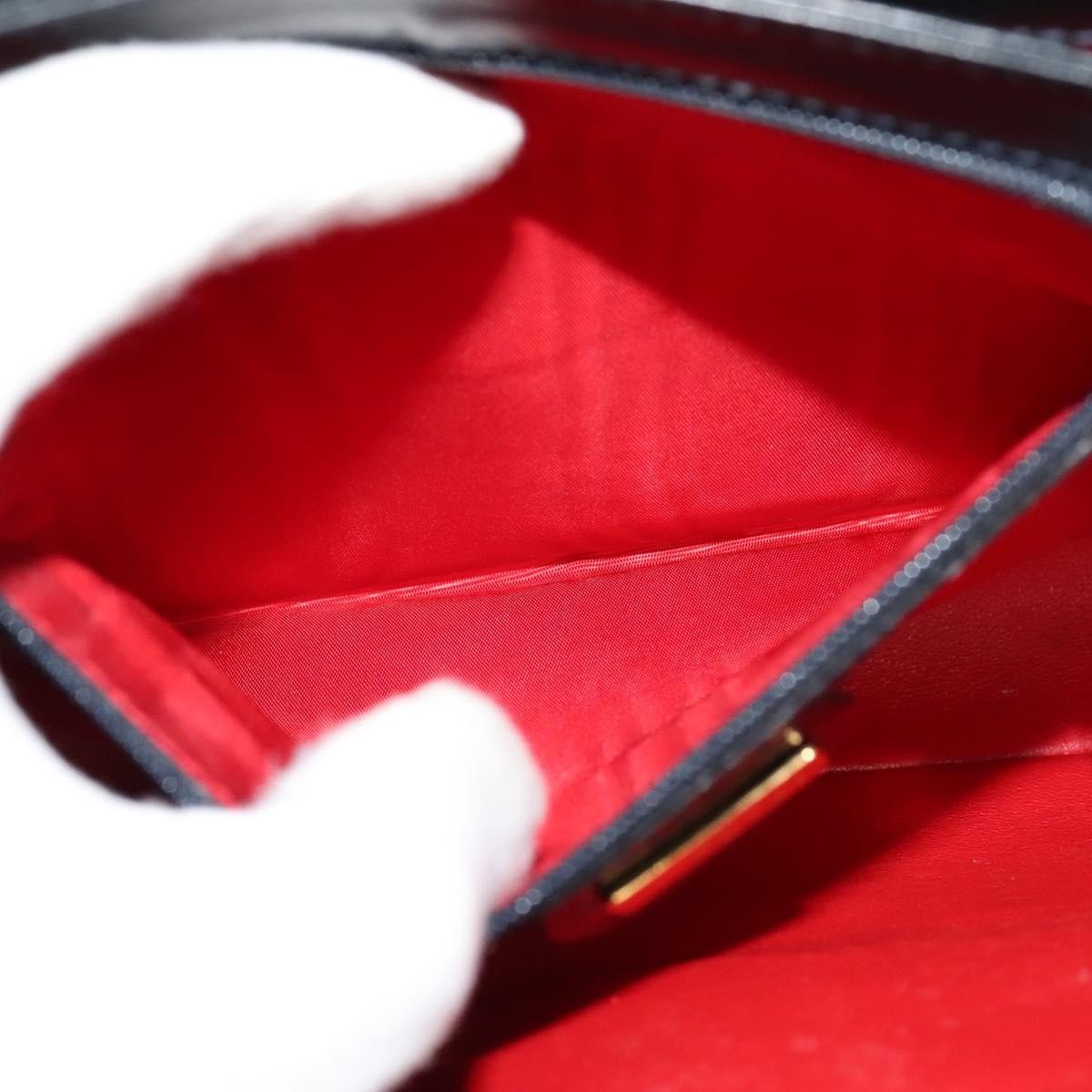 Gucci Vintage Flap Crossbody Bag Leather, NAVY, LEATHER, Shoulder bag