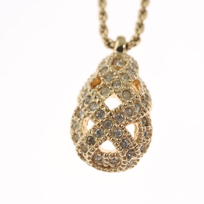 Christian Dior CD Pendant Necklace Metal, GOLD, METAL, Necklace