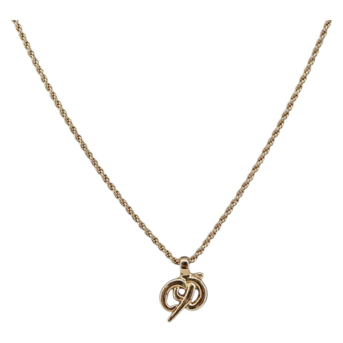 Christian Dior CD Logo necklace Metal, GOLD, METAL, Necklace