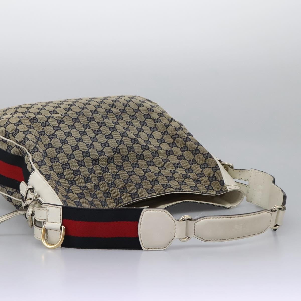 Gucci Heritage Web Hobo GG Canvas, NAVY, CANVAS, Shoulder bag